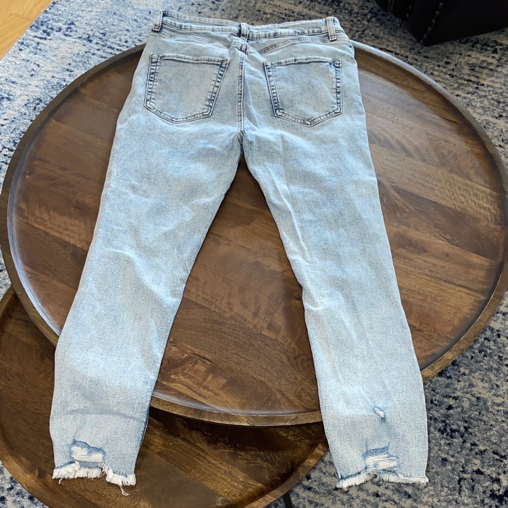 Distressed High Rise Distressed Jeans, Size 11 - Picture 2 of 6
